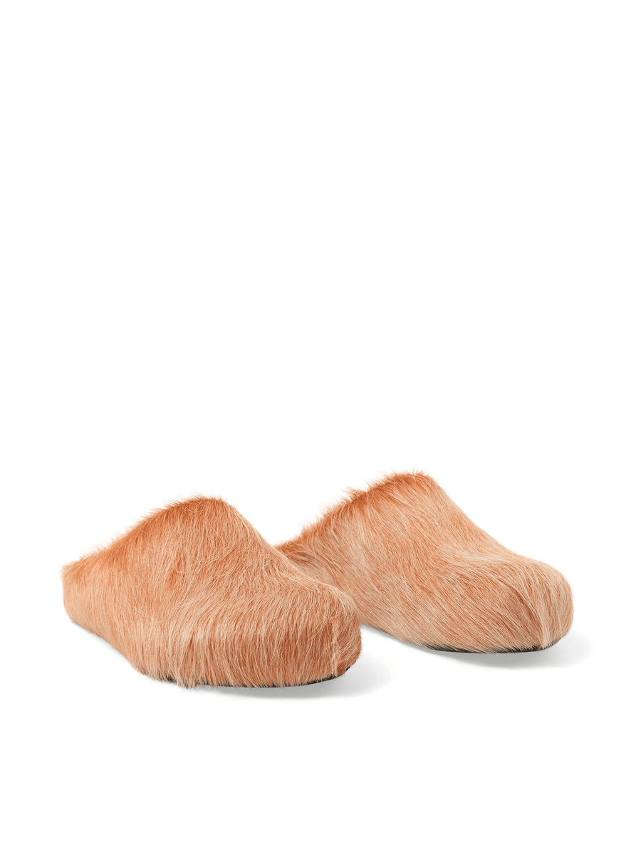 Fussbett Sabot Mule in Winter Wheat Front View | MARNI
