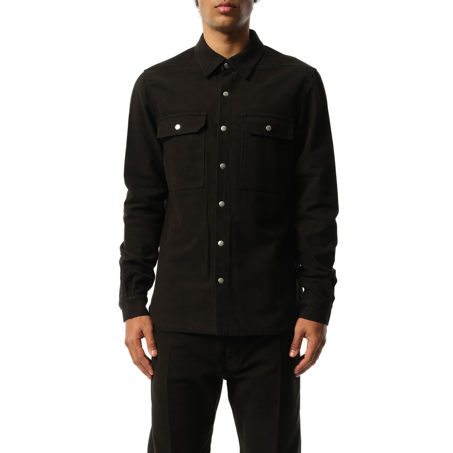 Heavy Twill Outershirt in Black