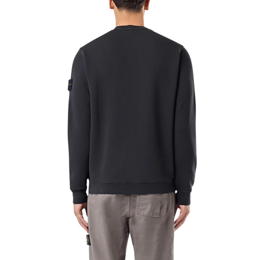 Diagonal Fleece Sweatshirt in Black