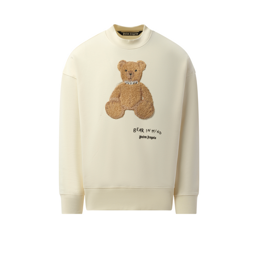 Bear in Mind Sweatshirt in Off White/Brown