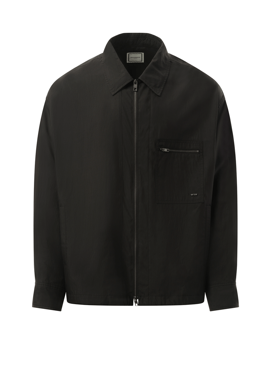 Wooyoungmi Nylon Zip Shirt in Black