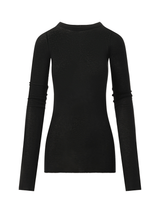 Rick Owens Rib Long Sleeve T-Shirt in Black