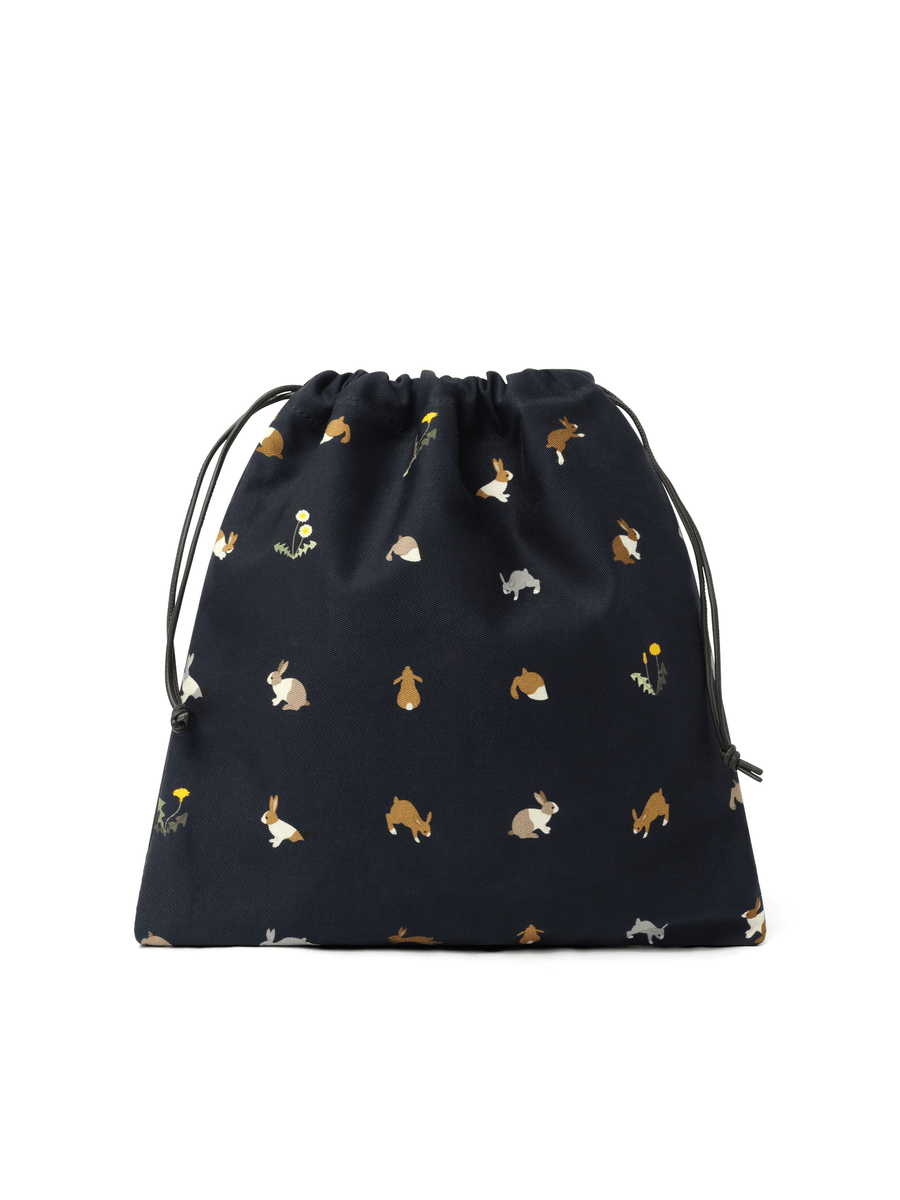 Loewe Bunnies Drawstring Pouch in Deep Navy