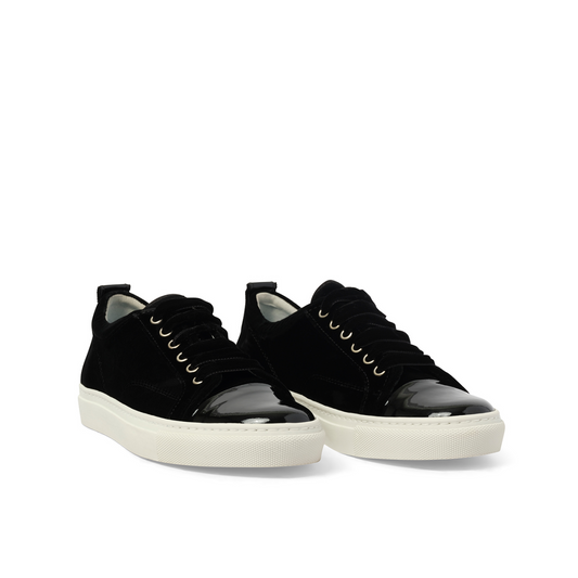 Velvet Sneaker in Black