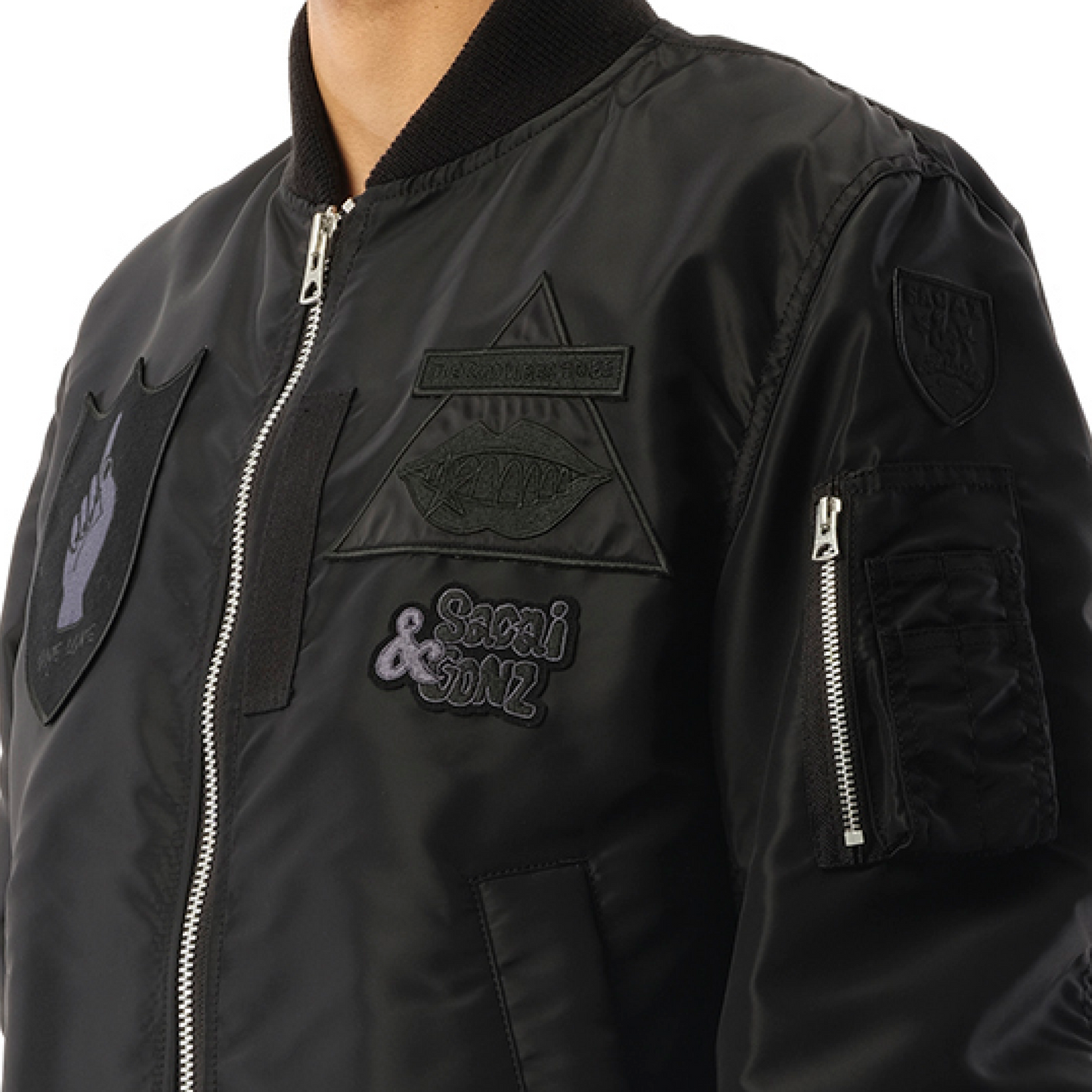 Sacai Gonz Nylon Twill Blouson in Black