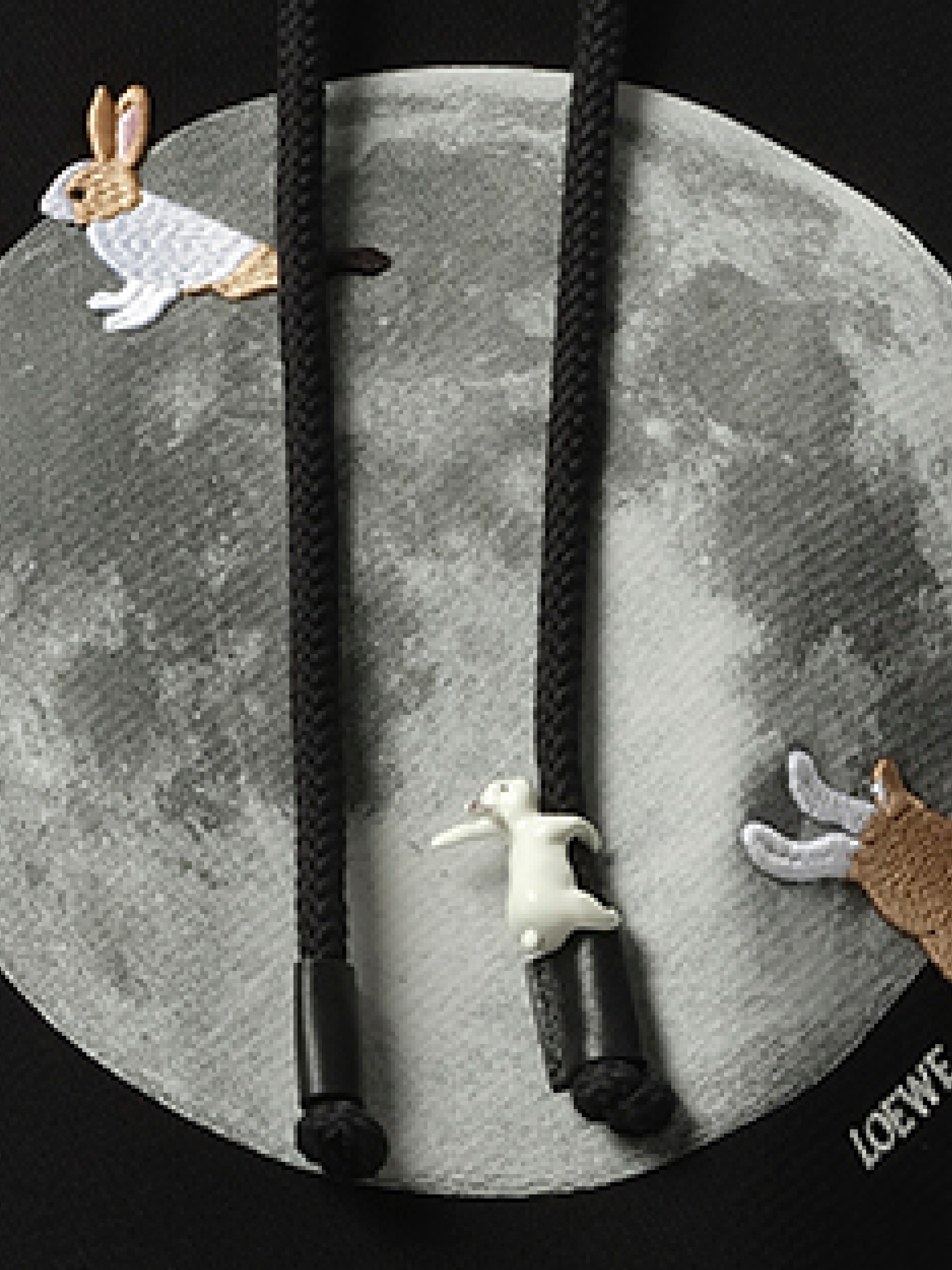 Loewe Moon Print Hoodie in Black