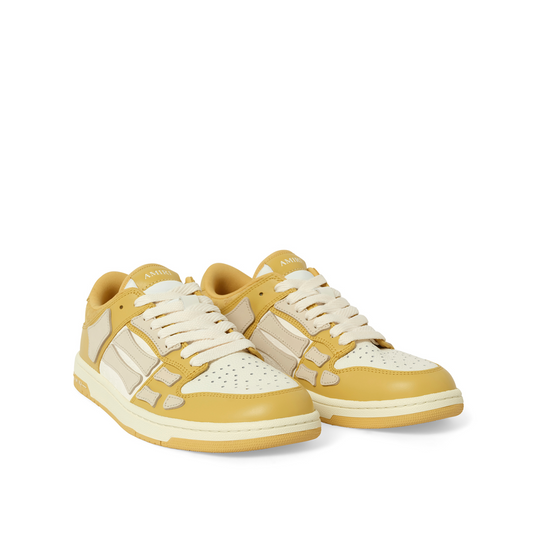 Debossed MA Quad Skeleton Sneaker in Champagne