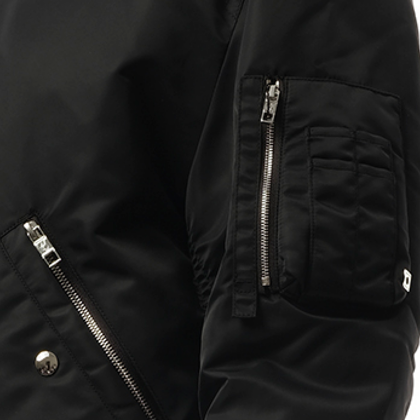 Back Logo MA-1 Jacket in Black