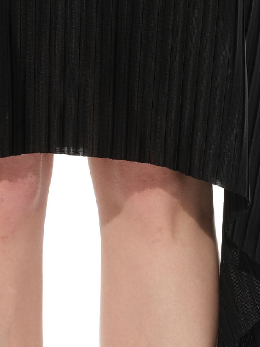 Short Pleated Dress in Black