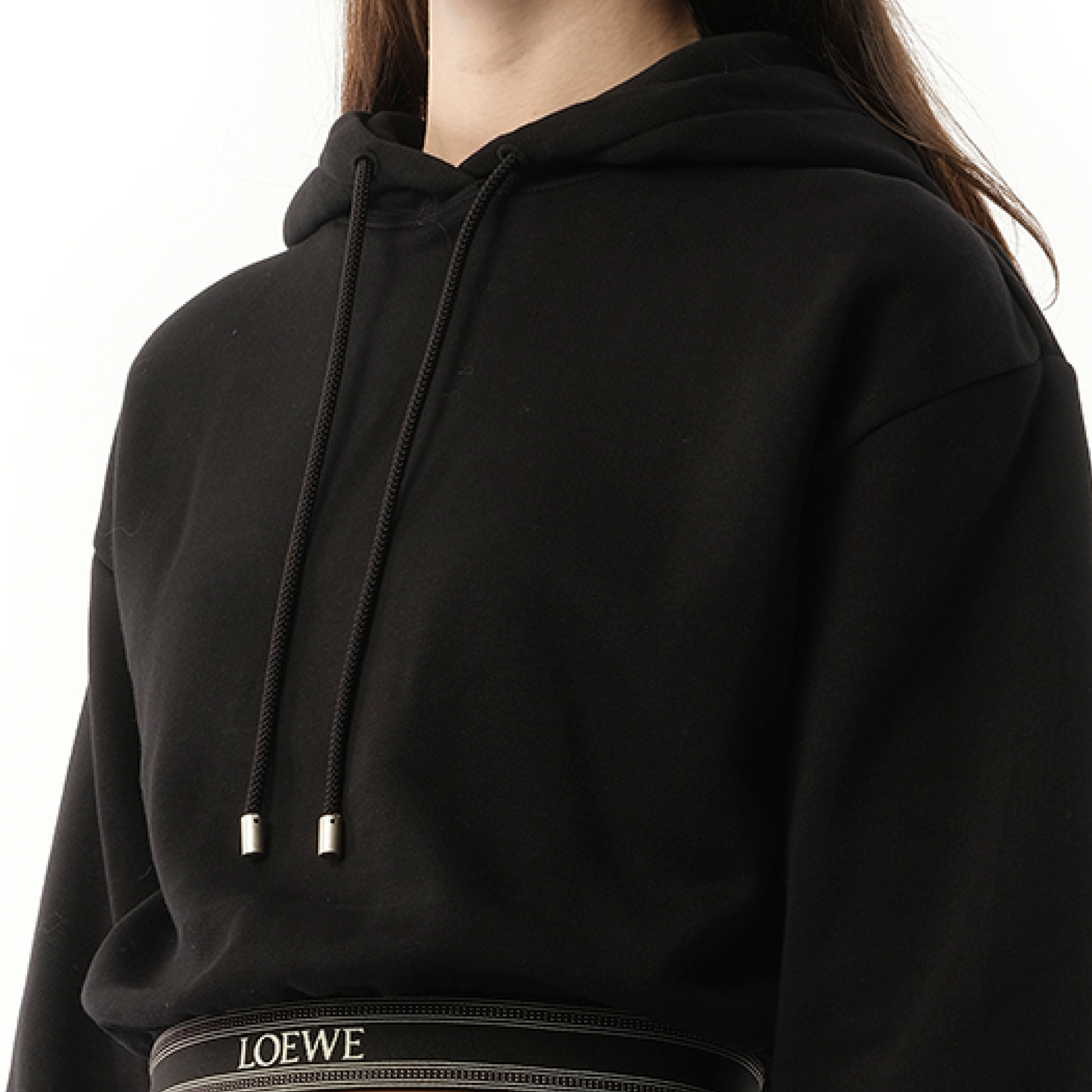 Cropped Hoodie in Black