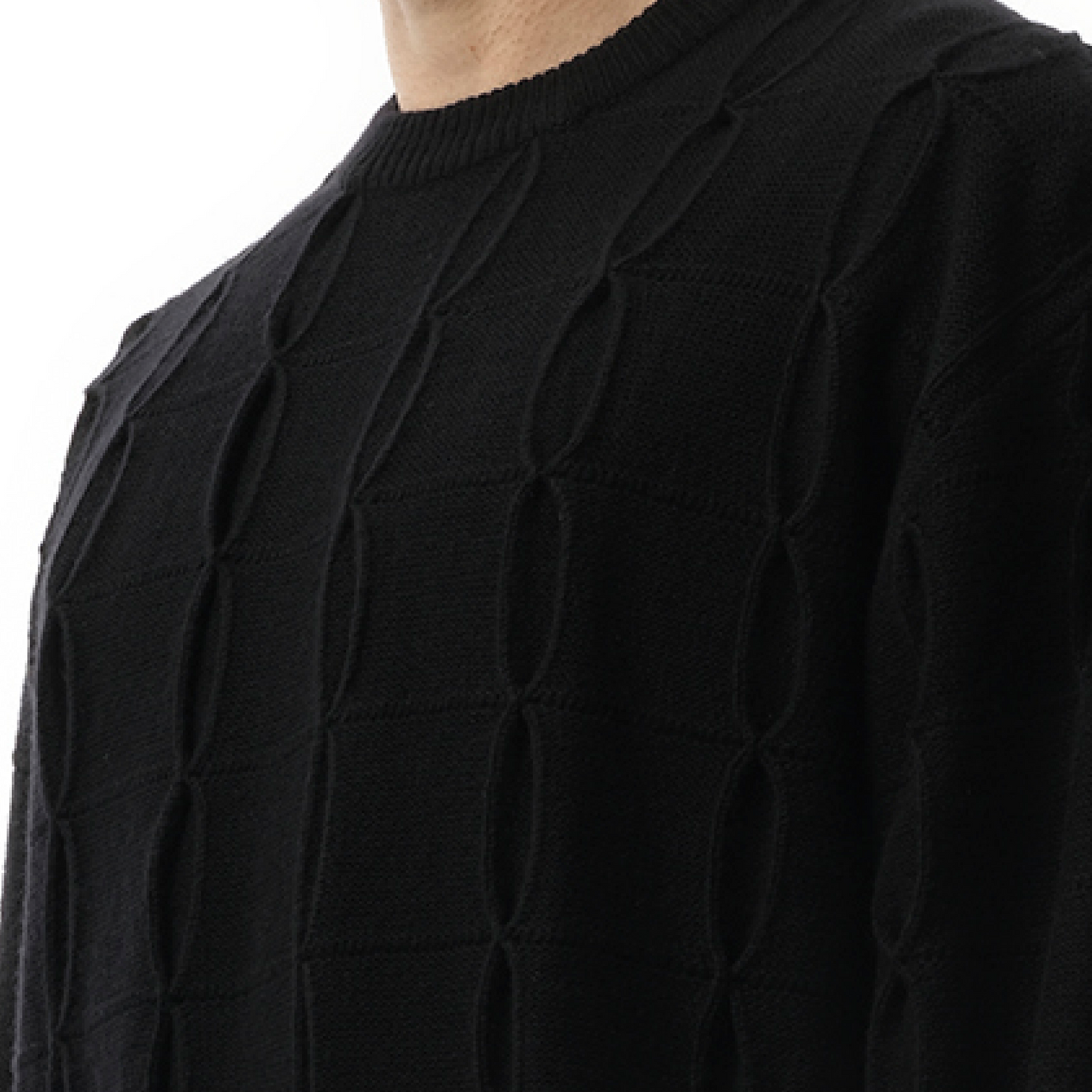 Cut Out Sweater in Black