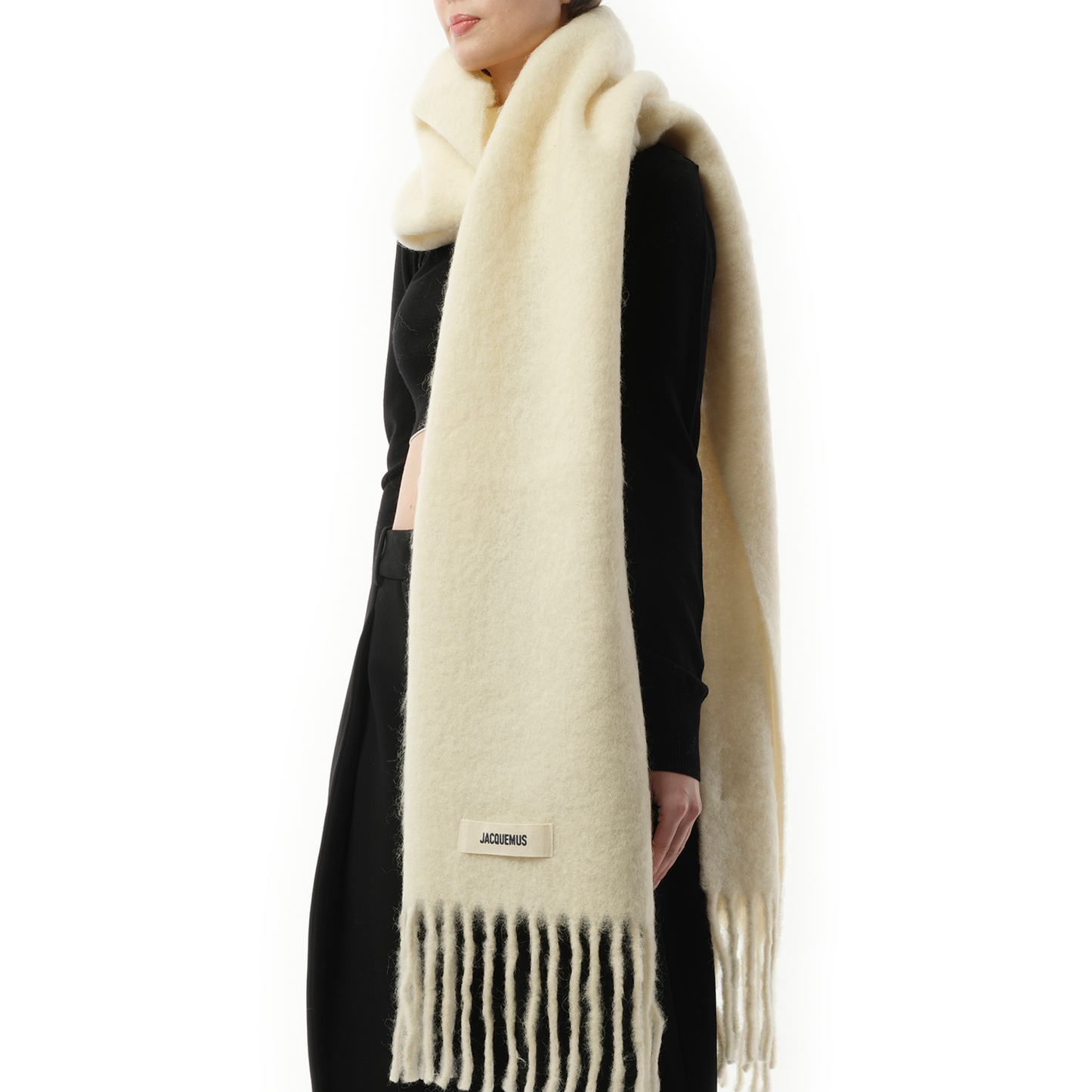 L'echarpe Carro Scarf in Off White