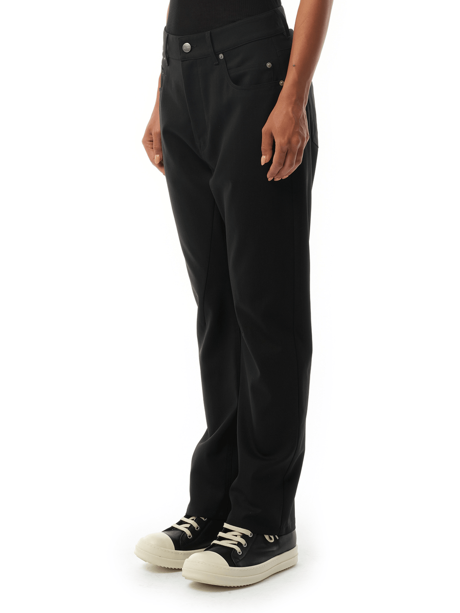 Rick Owens Detroit Cut Pants in Black