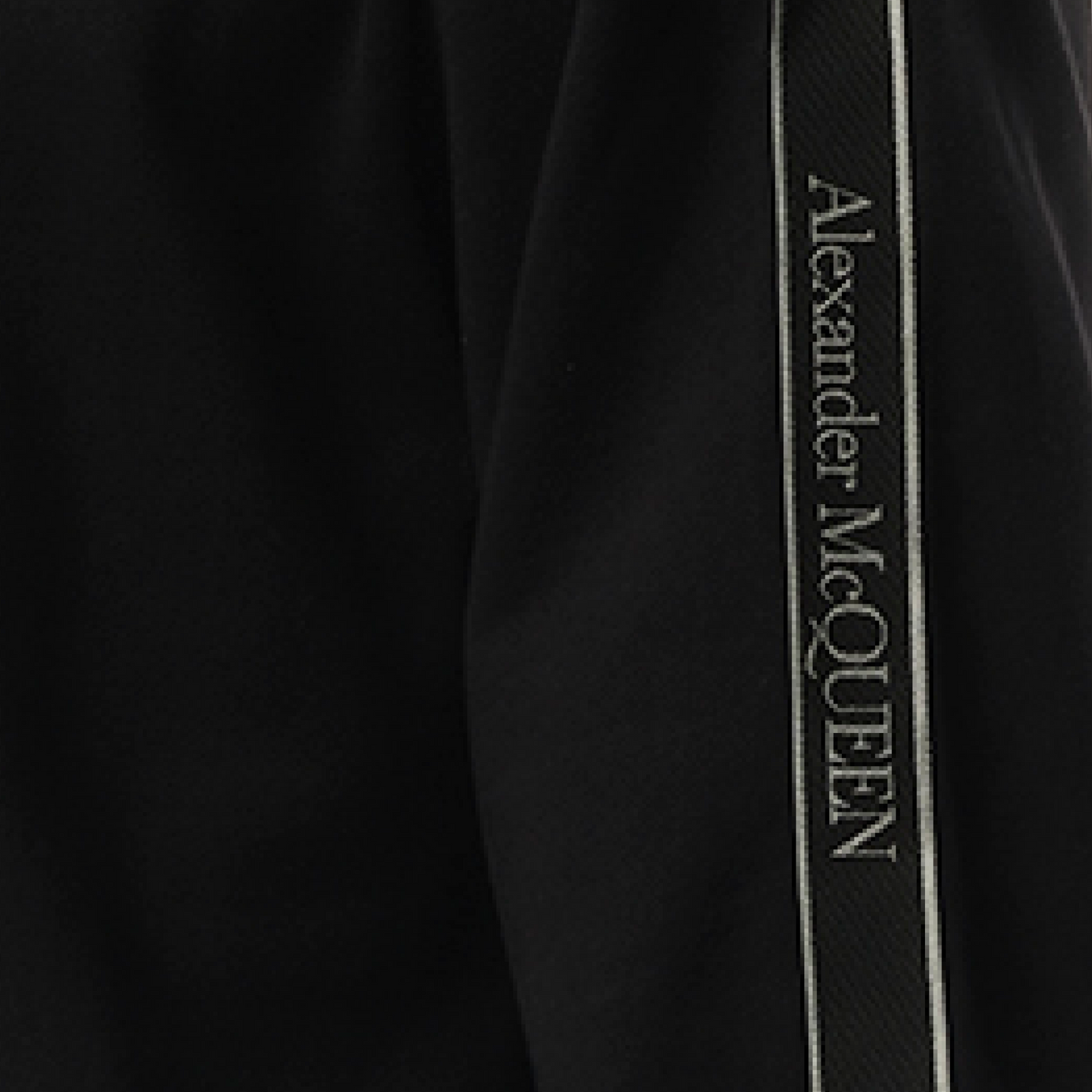 Tape Zip Up Hoodie in Black/Black