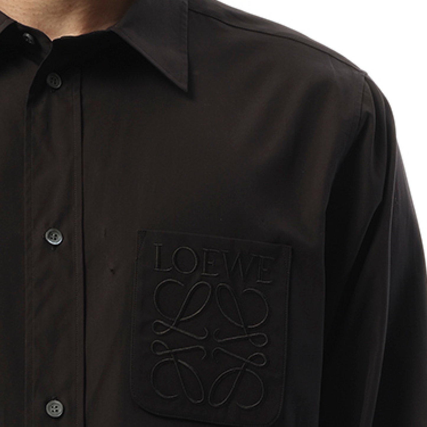 Anagram Embossed Shirt in Black