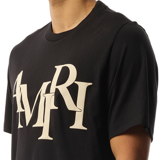 Amiri Staggered T-Shirt in Black