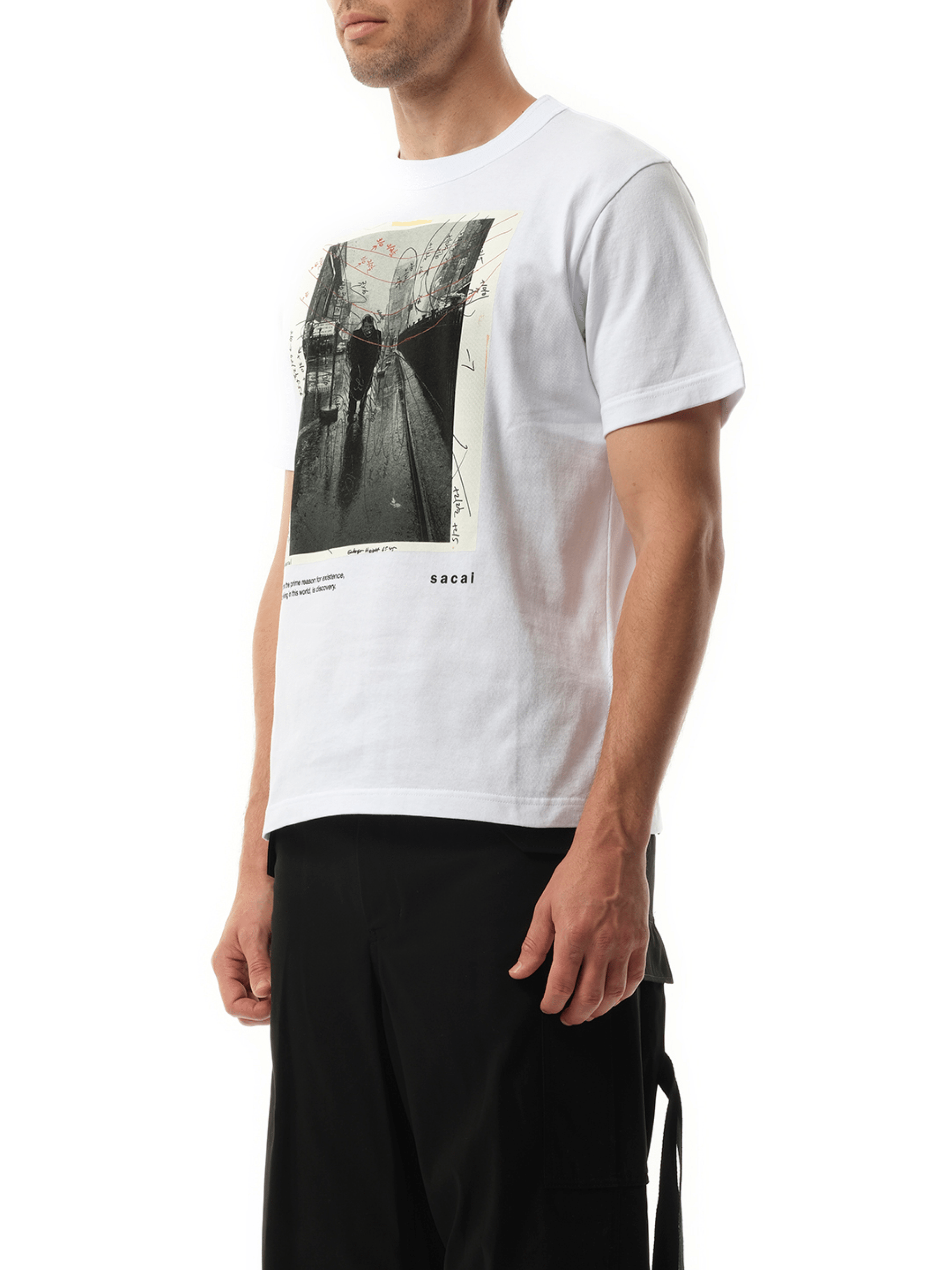 SACAI James Dean Photo T-Shirt in White | MARAIS SACAI James Dean Photo T-Shirt in White | MARAIS
