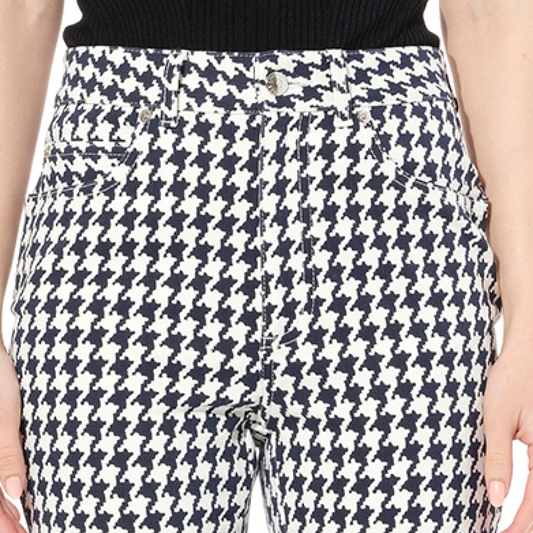 Dogtooth Jeans in White