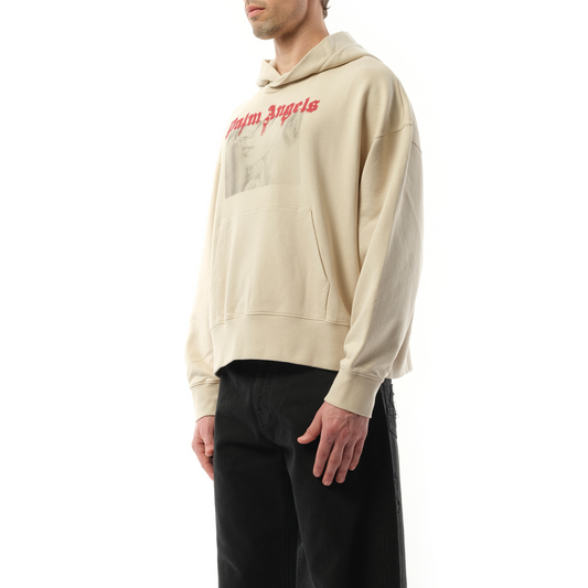 Portrait Pencil Hoodie in Light Beige