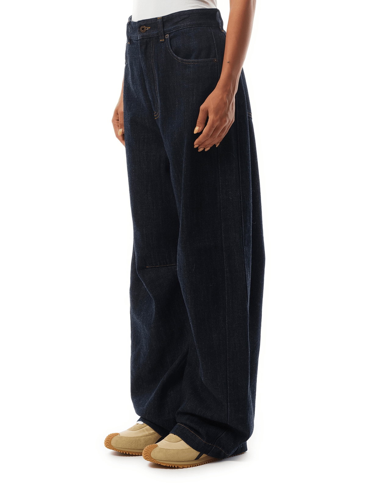 Loewe Anagram Barrel Jeans AF in Indigo Blue