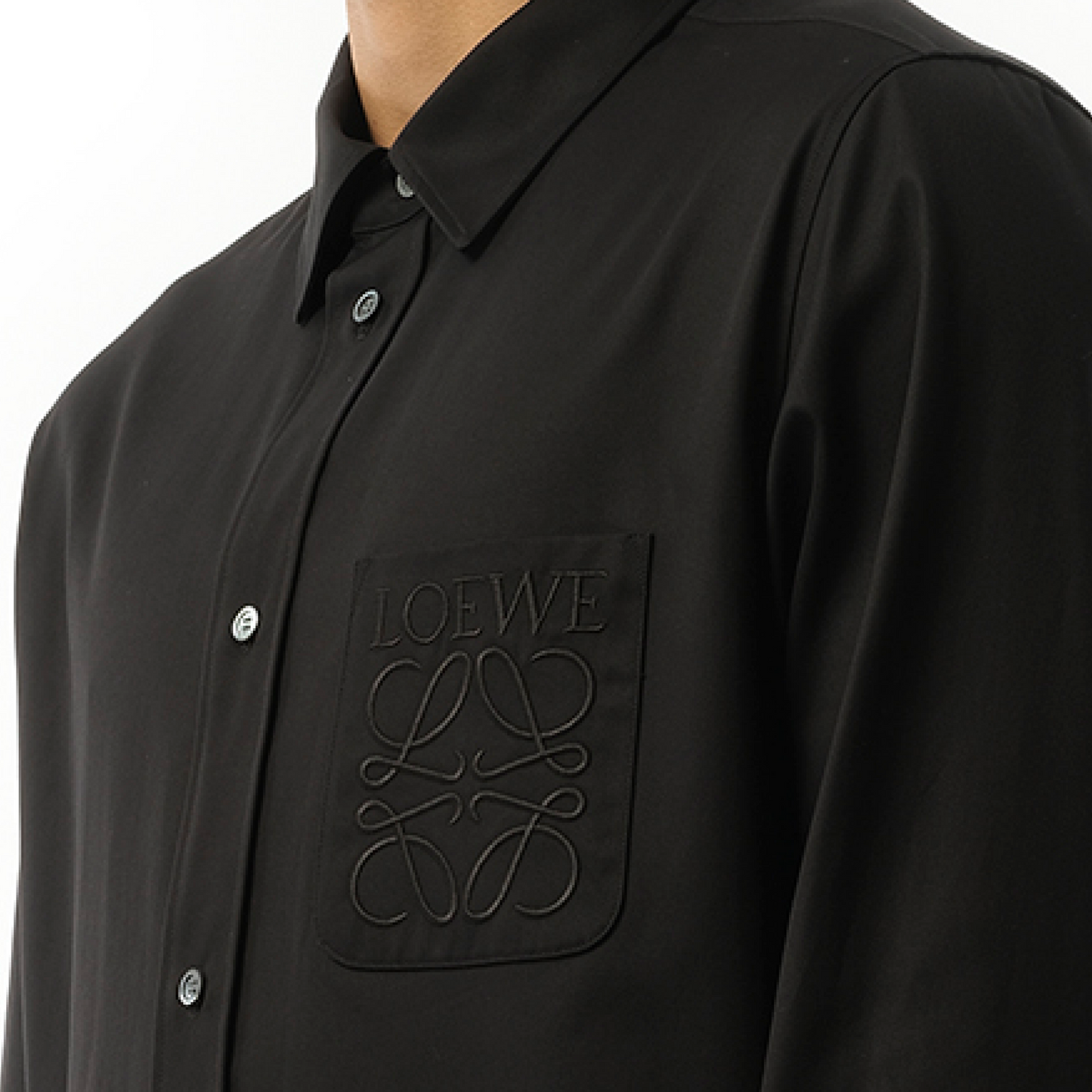 Anagram Pocket Shirt in Black