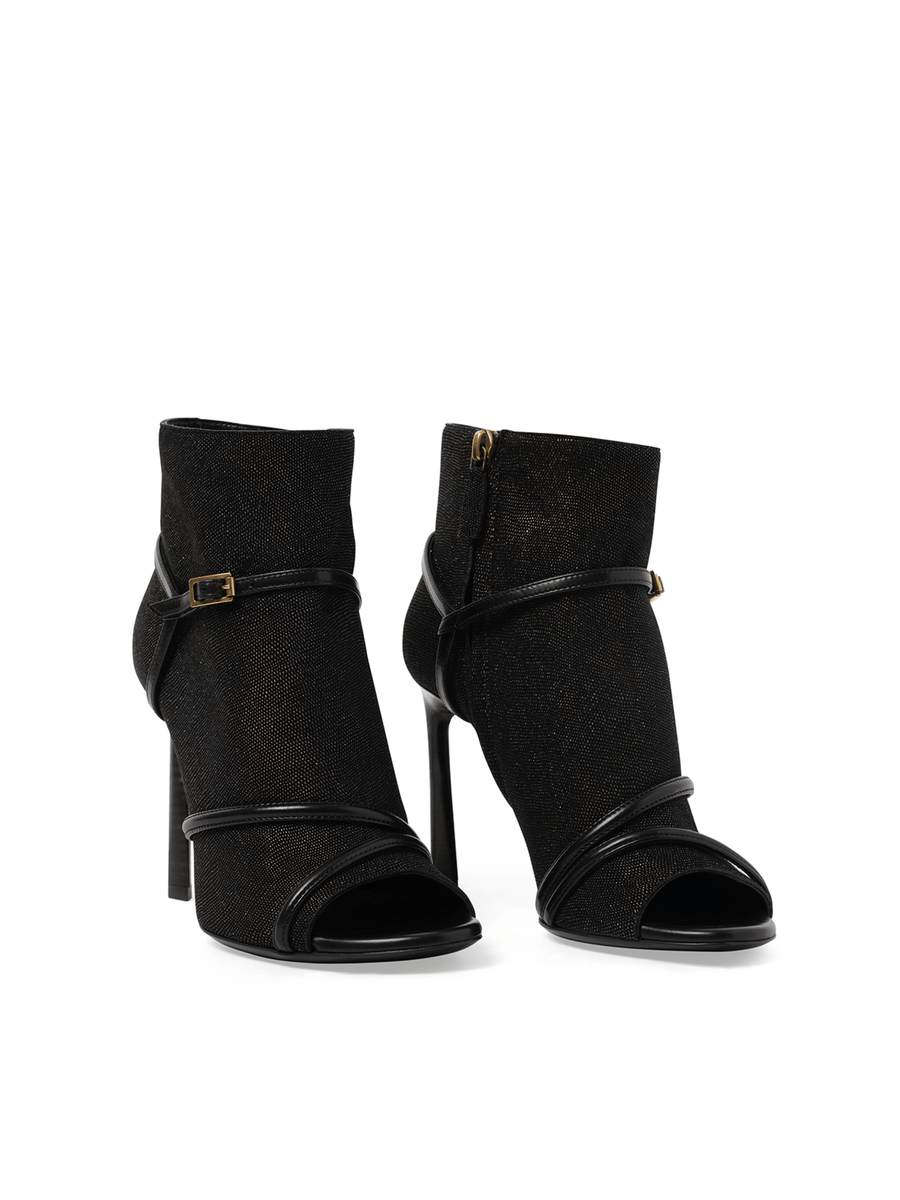 Sandal Bootie in Black Front View | LANVIN