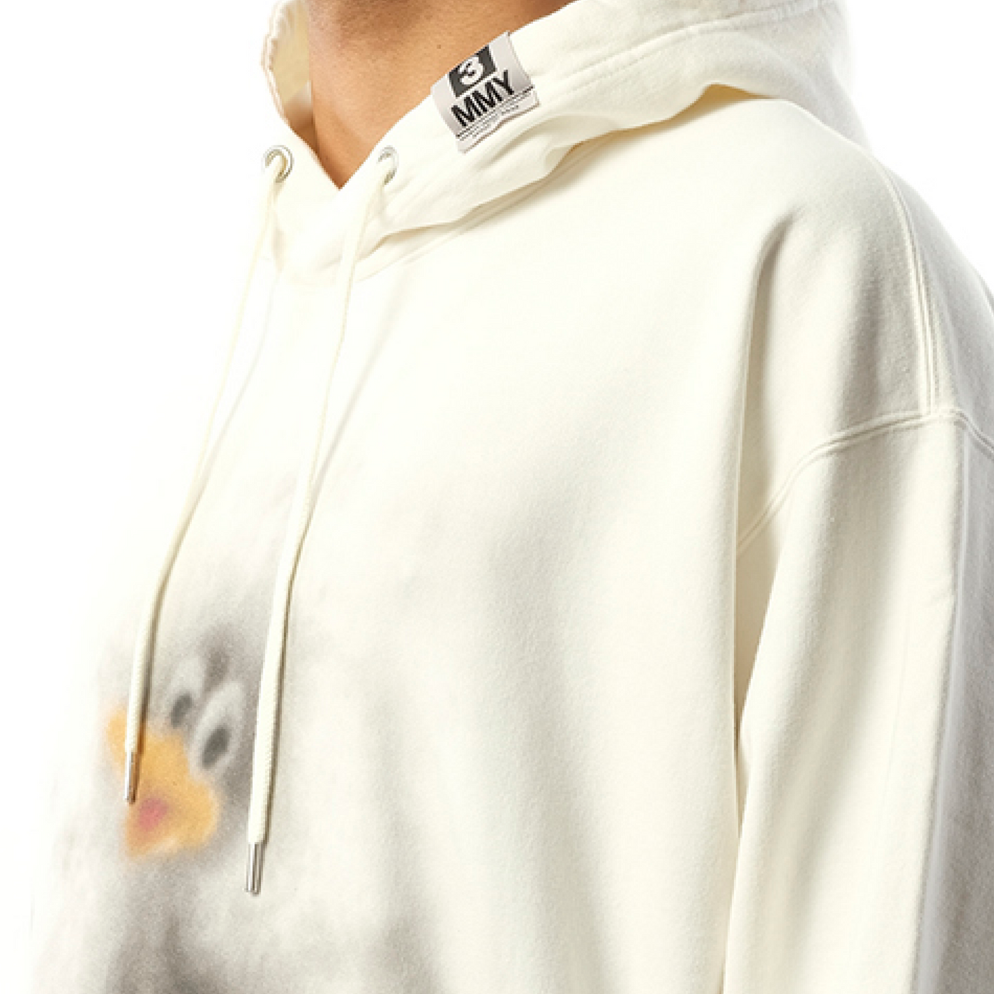 Duck Printed Hoodie in White