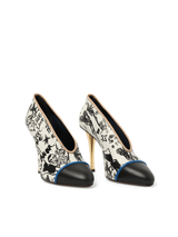 Print V Neck Pump in Multicolor Front View | LANVIN