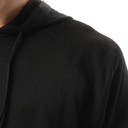 Fleece Hoodie in Black