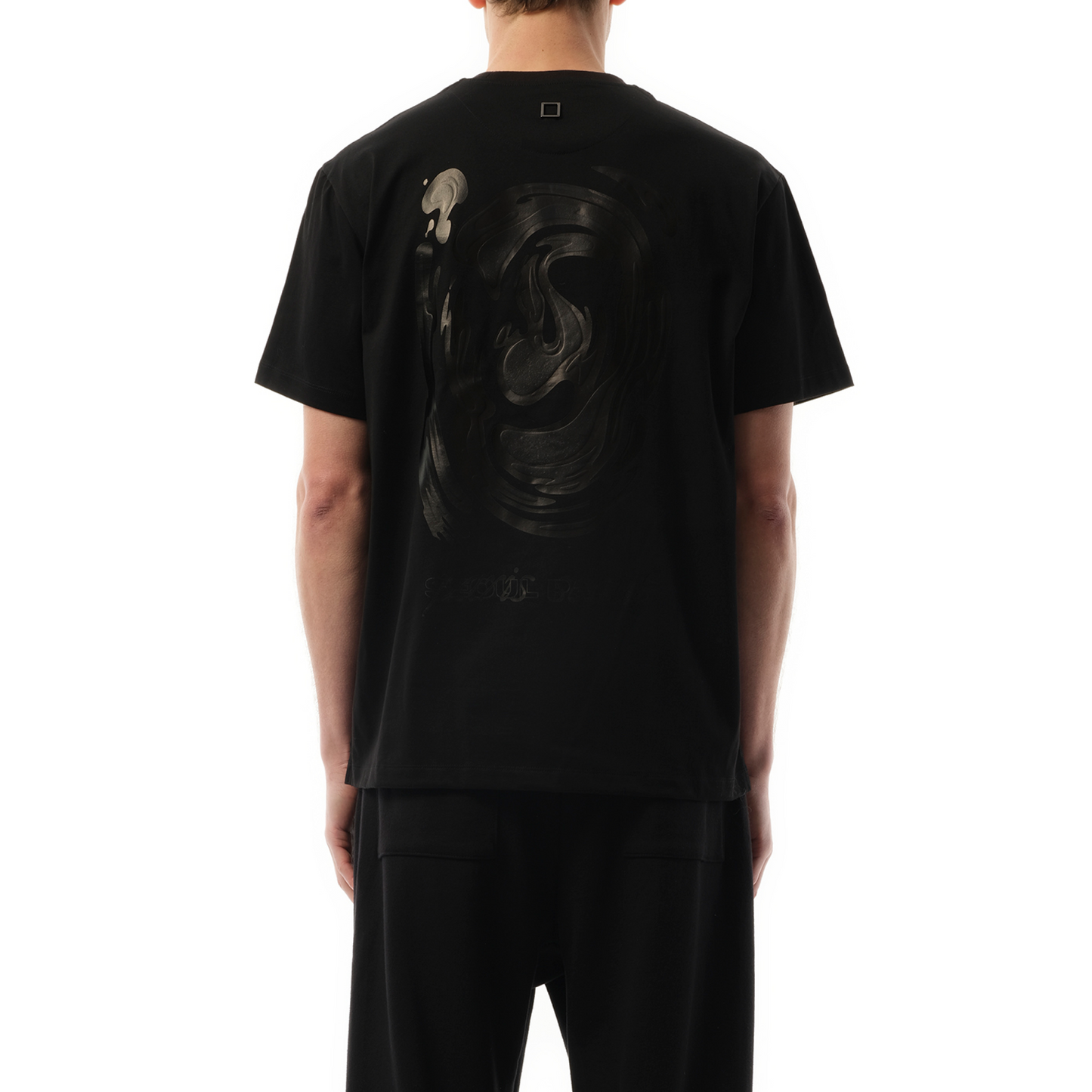 Metallic Print T-Shirt in Black