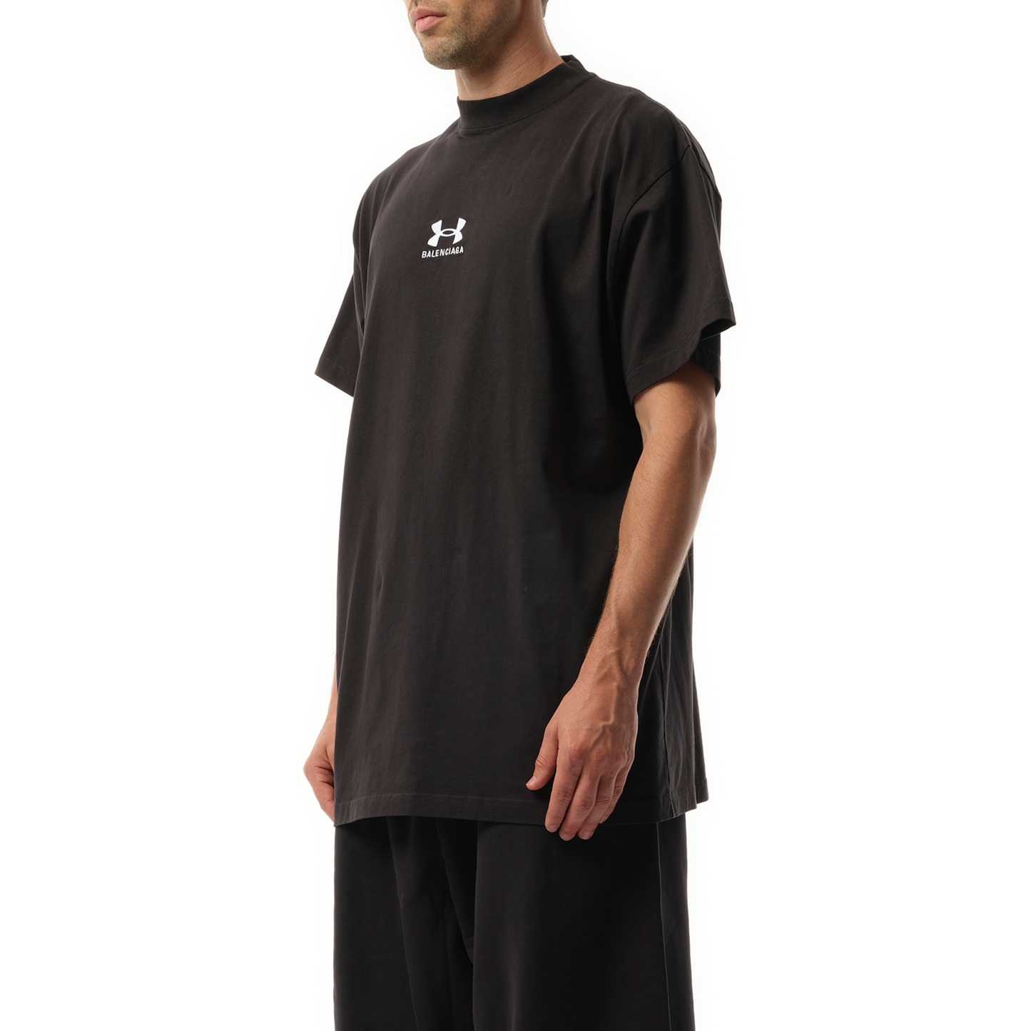 Under Armour Oversized T-Shirt in Washed Black/White