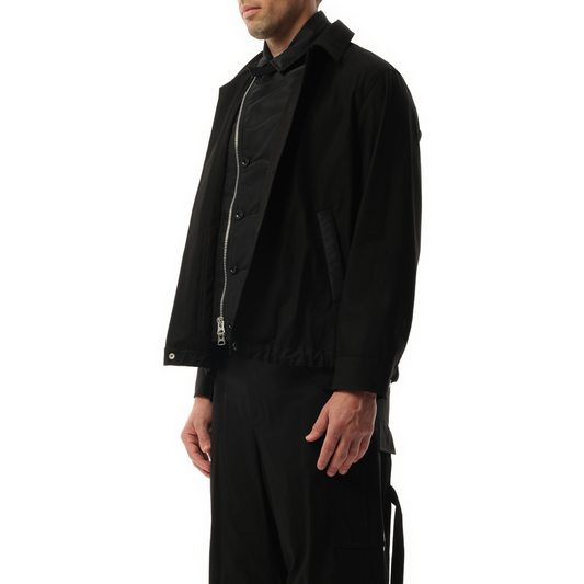 Cotton Twill Jacket in Black