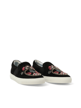Emb Slip On Sneaker in Black Front View | LANVIN