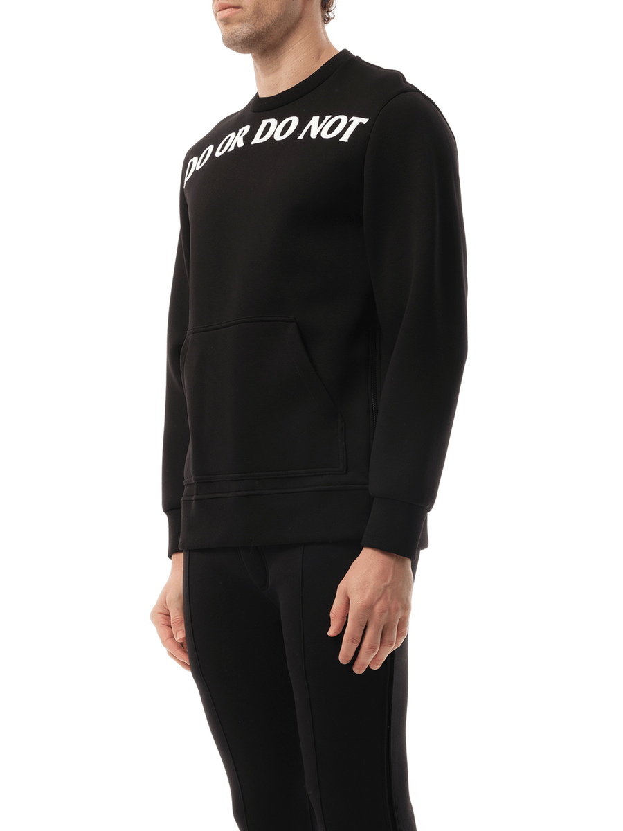 Sweatshirt in Black/White