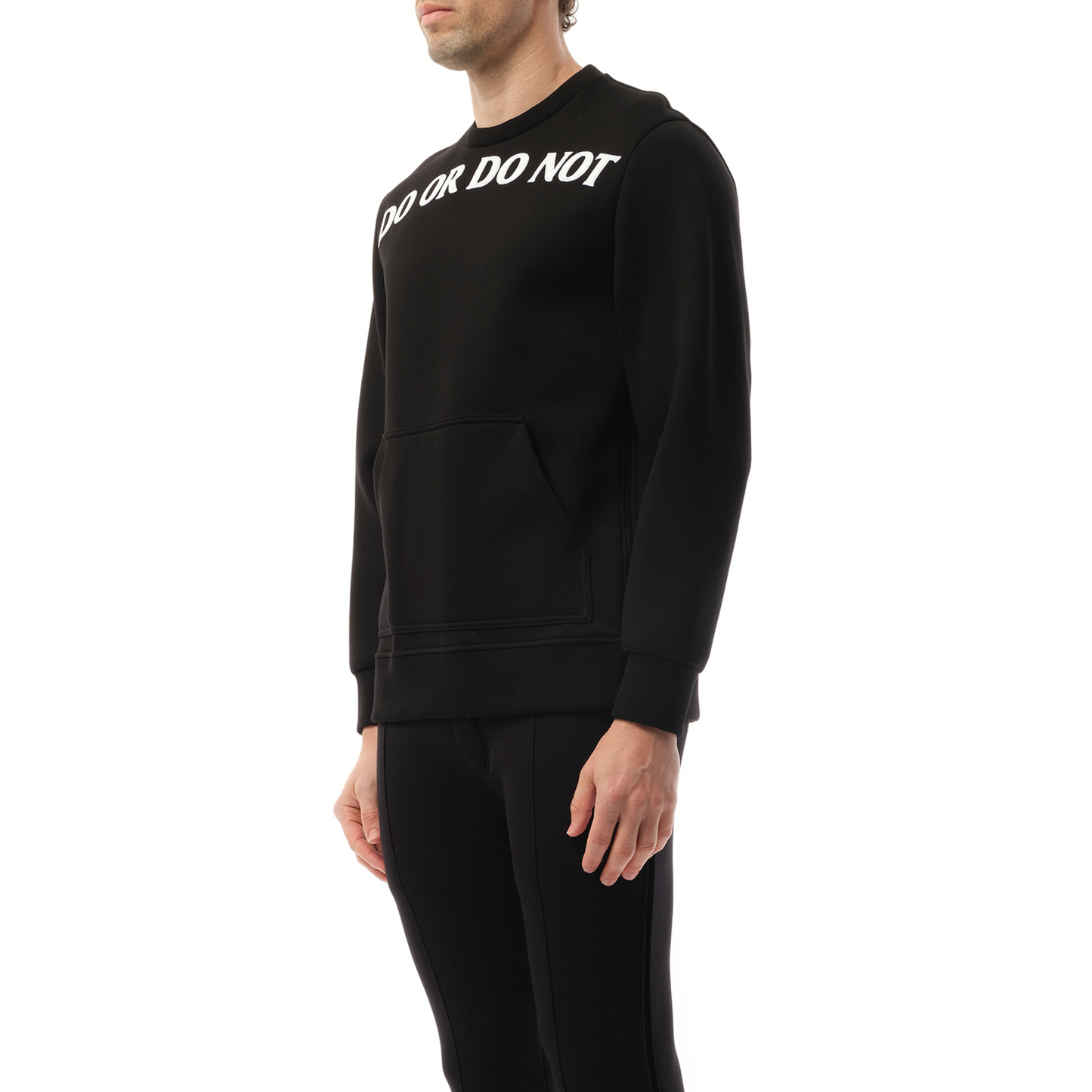 Sweatshirt in Black/White