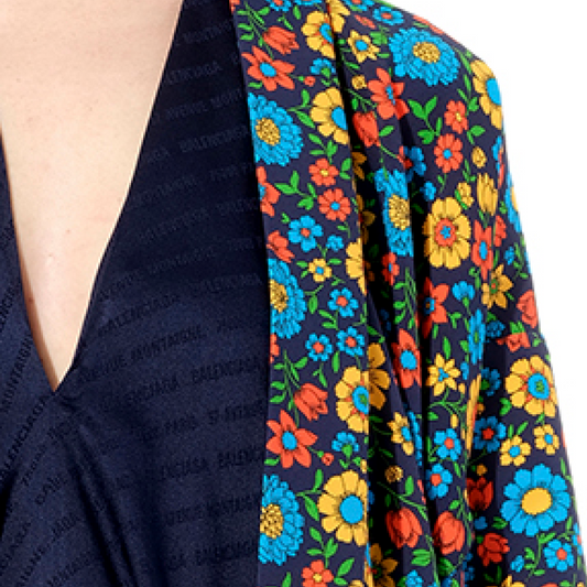 Double Kaftan Kimono Coat in Blue