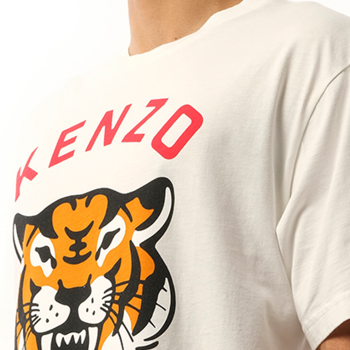 Kenzo Lucky Tiger Oversize T-Shirt in Off White