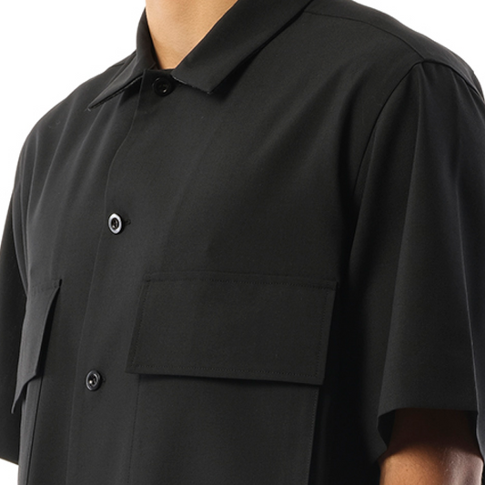 Suiting Short Sleeve Shirt in Black