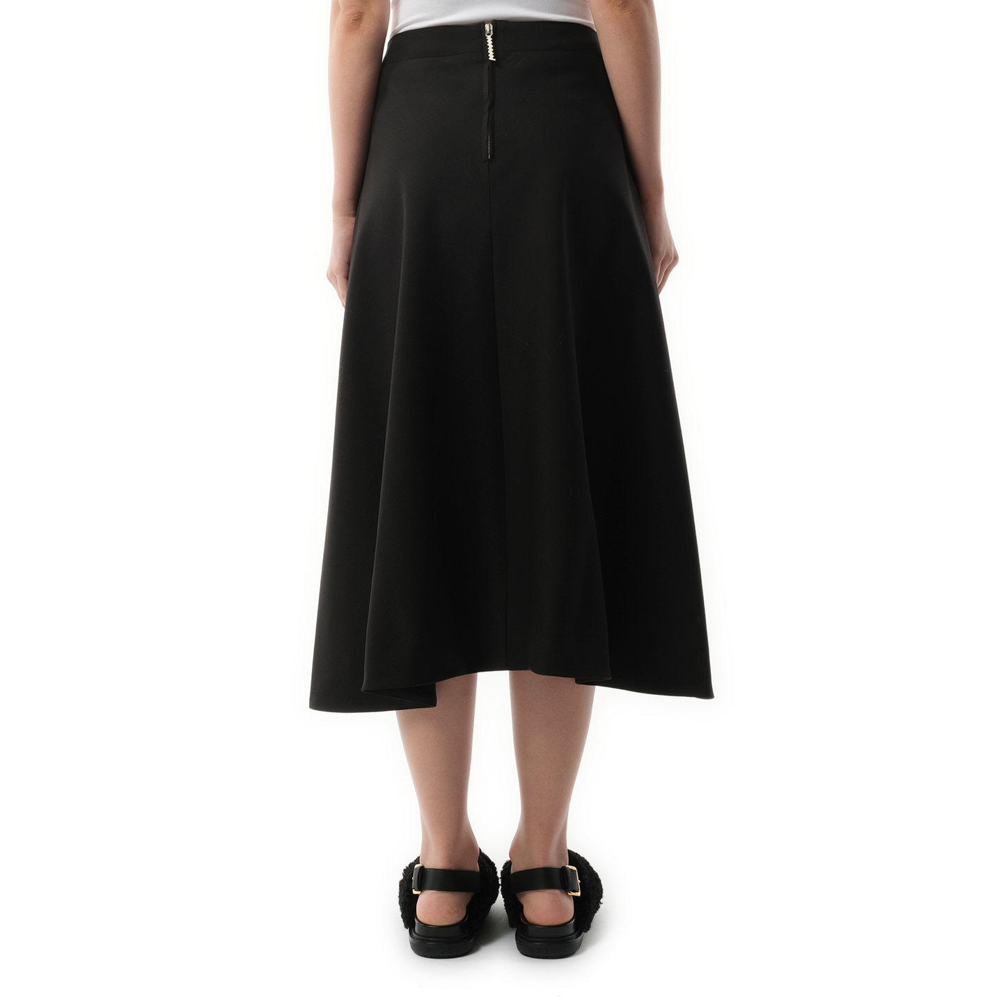 Midi Circle Skirt in Black