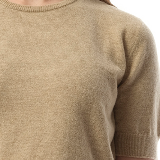 Short Sleeve Sweater in Walnut