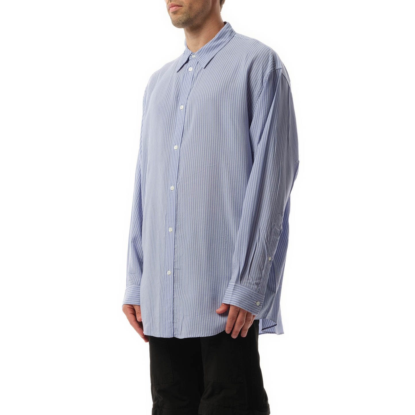 Fluid Stripe Shirt in Blue/White