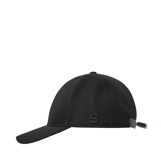 Back Drawstring Cap in Black