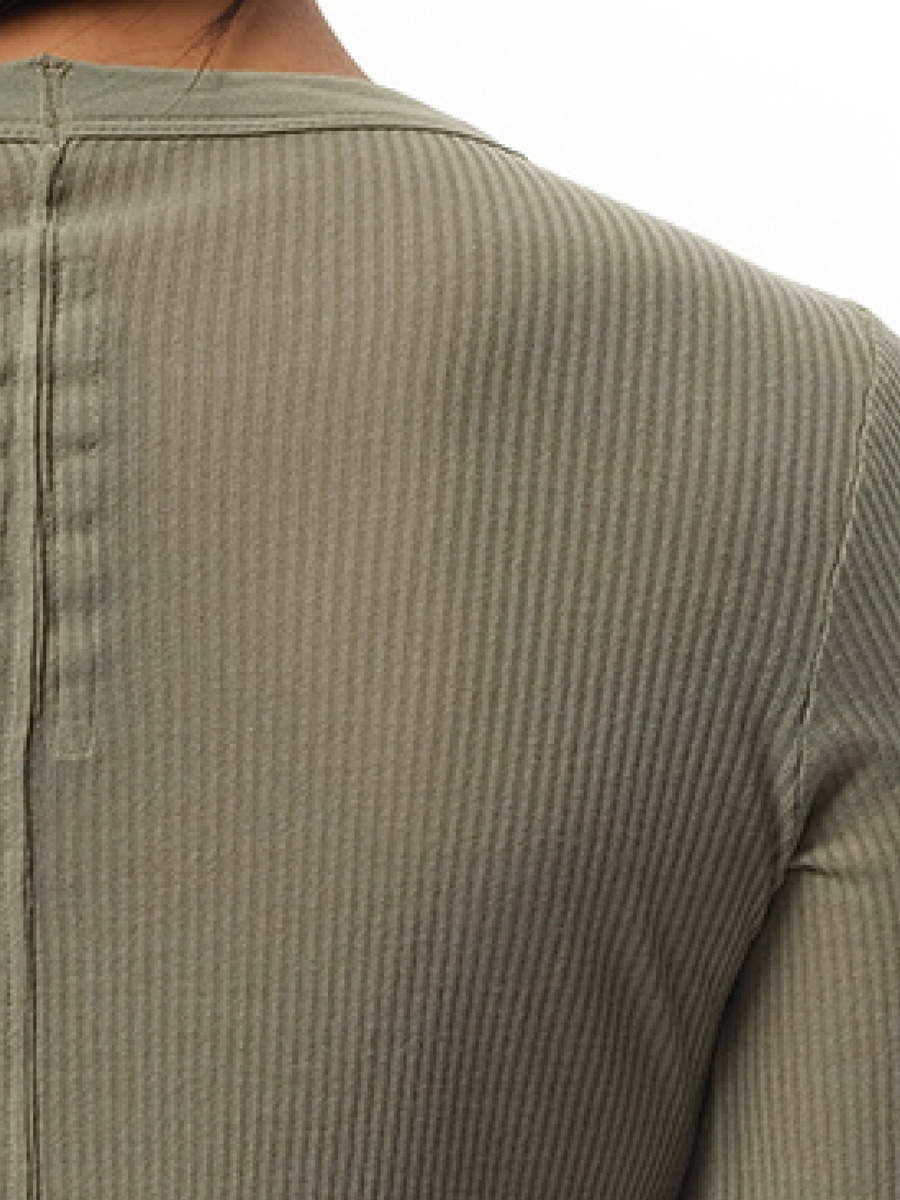 Rick Owens Rib Long Sleeve T-Shirt in Celadon