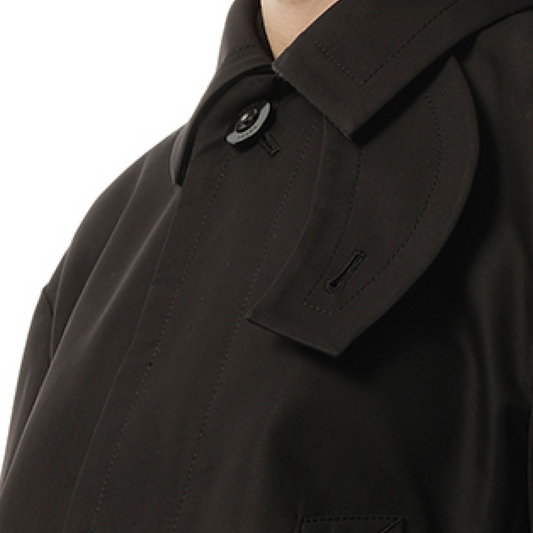 Cotton Gabardine x Nylon Twill Blouson in Black