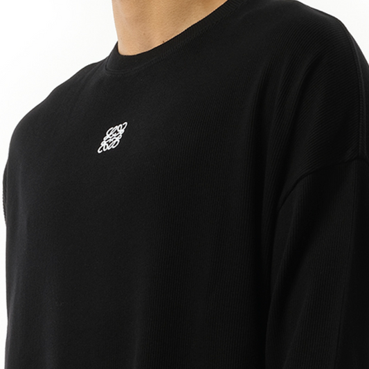 Long Sleeve Anagram T-Shirt in Black