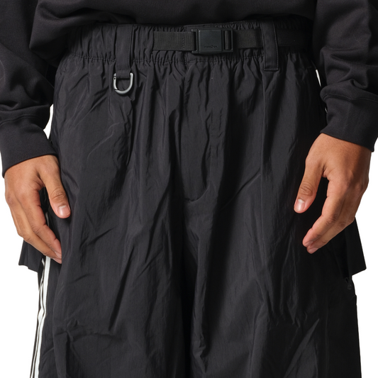 3 Stripe Nylon Pants in Black