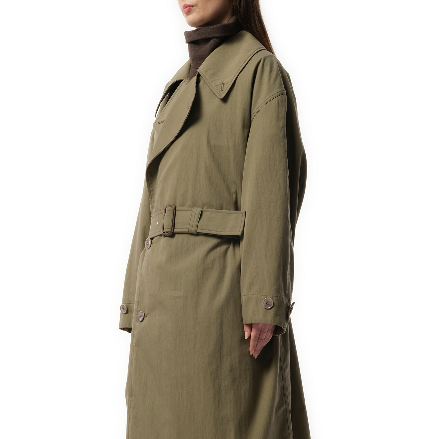 Tibetan Trench Coat in Light Olive