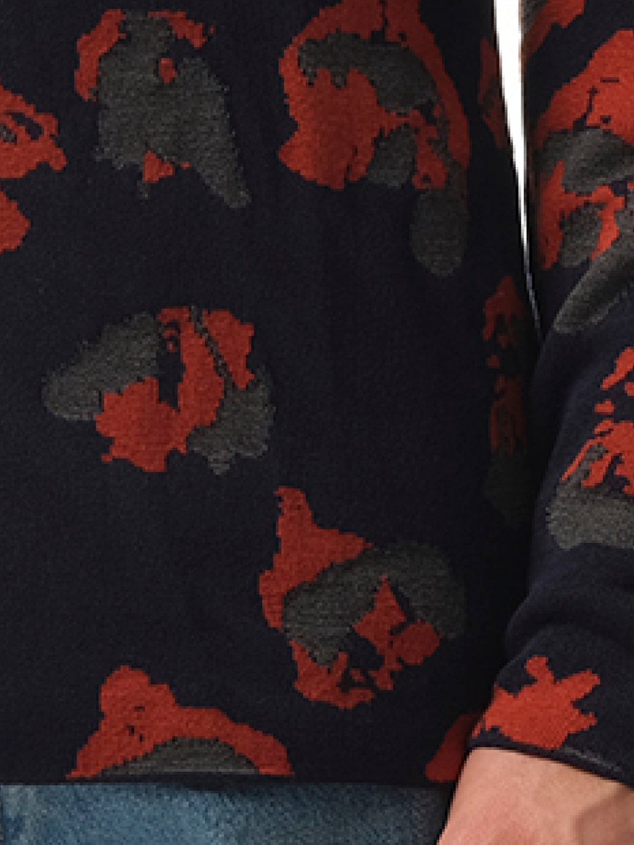 Leopard Jacq Sweatshirter in Navy
