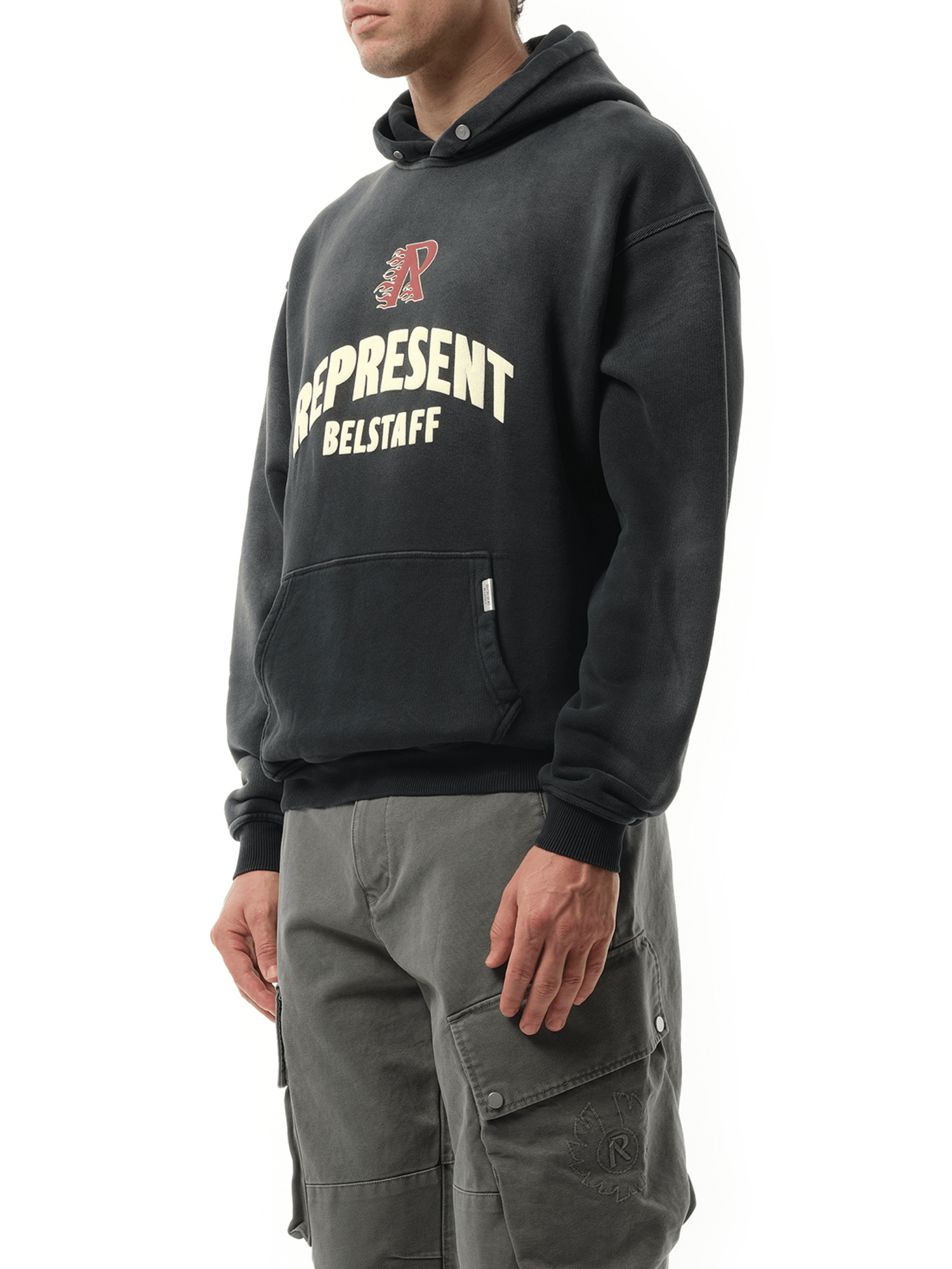 Represent Represent X Belstaff Flame Pheonix Hoodie in Shadow