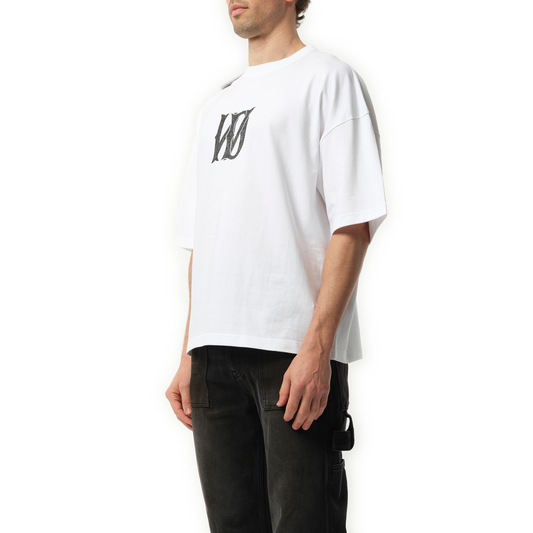 Letter Logo Print T-Shirt in White